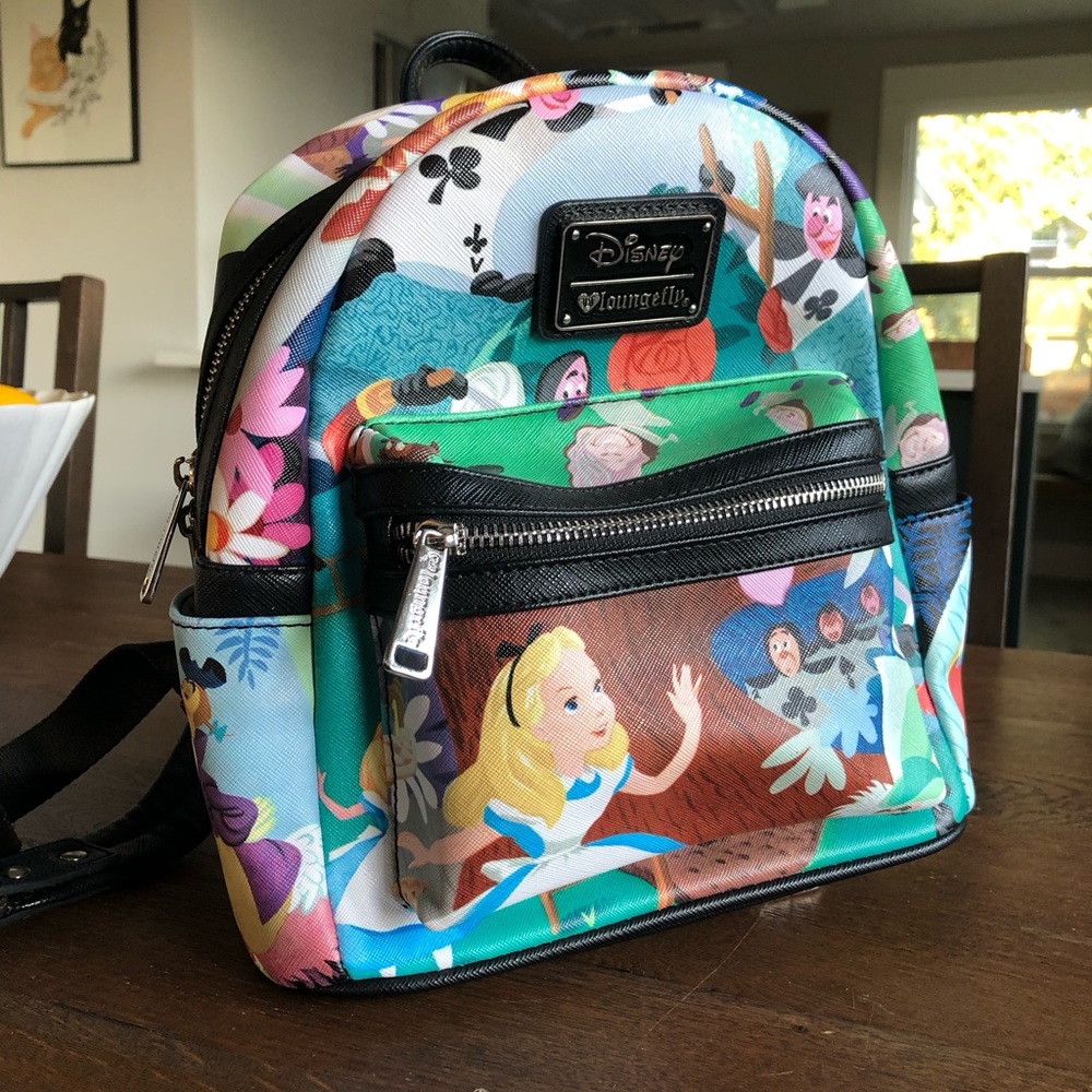Disney Loungefly Alice in Wonderland Mary Blair Mini Backpack